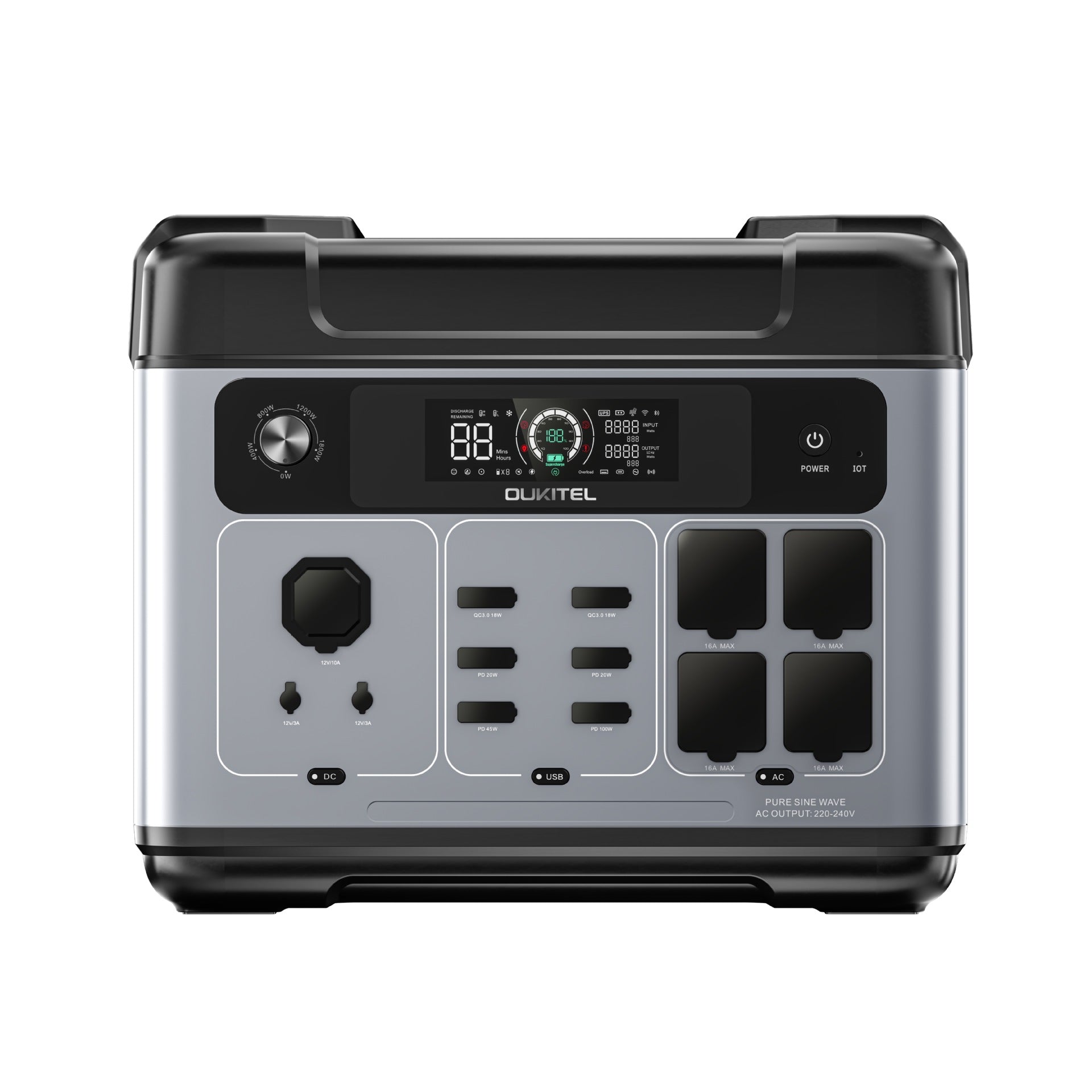 Foreign Trade Portable Power Bank2400W High Power2High Power Solar Camping Outdoor Mobile