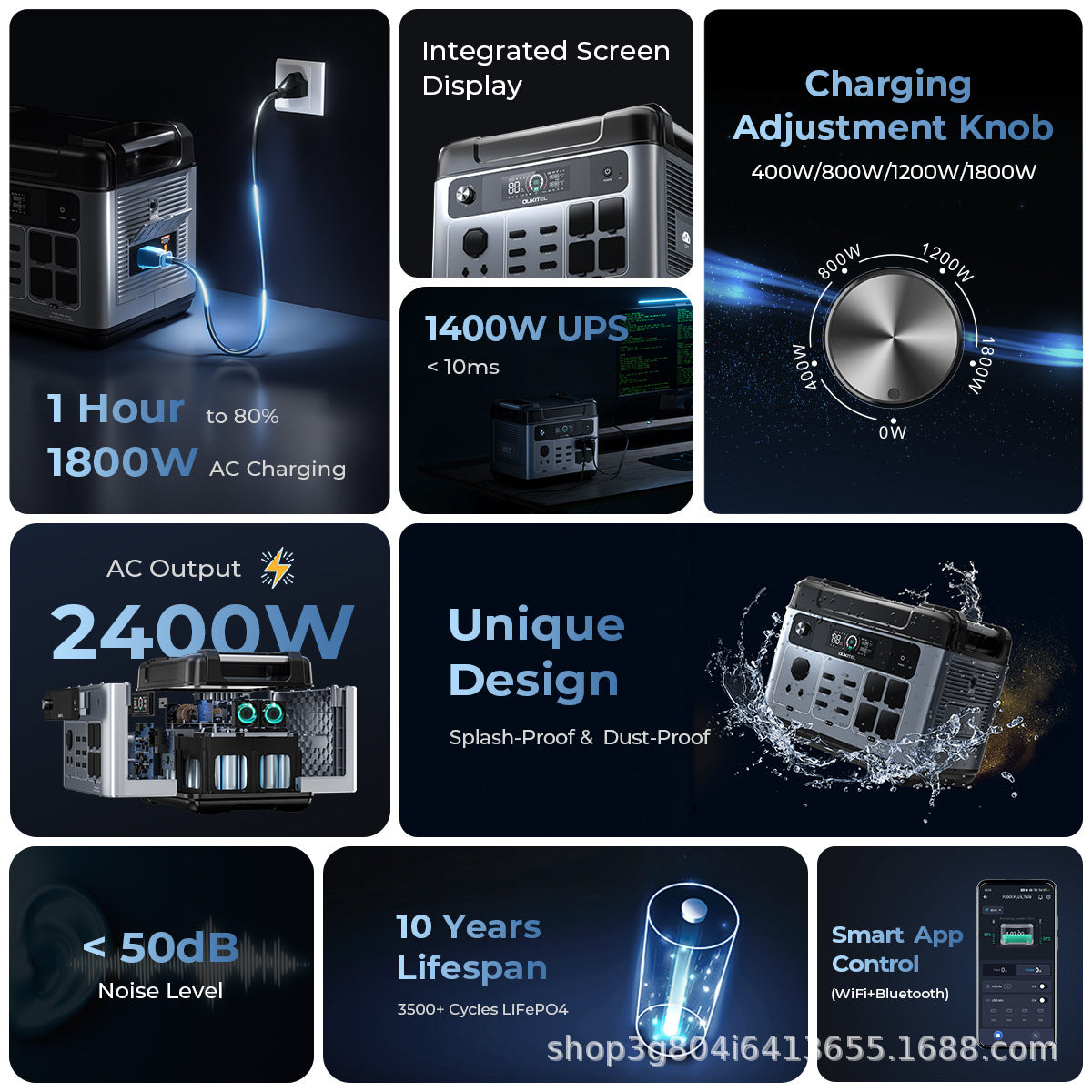 Mobile Emergency Power Supply P2001 PLUS Lithium Iron Phosphate Energy Storage Power Supply Emergency UPS Power Supply