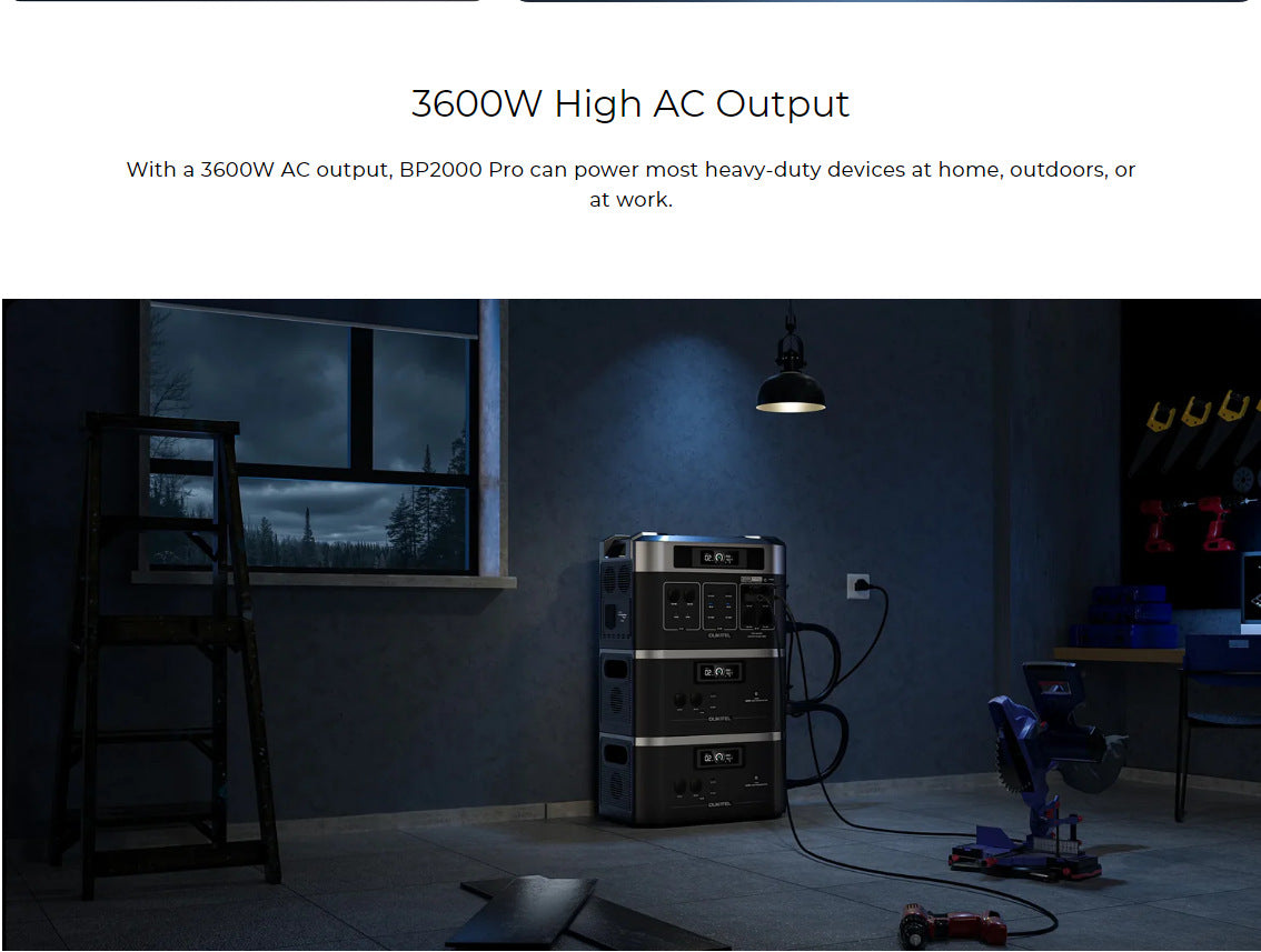 Stackable to16Dielectricity3600W Power outage emergency power supply portable outdoor power source high power