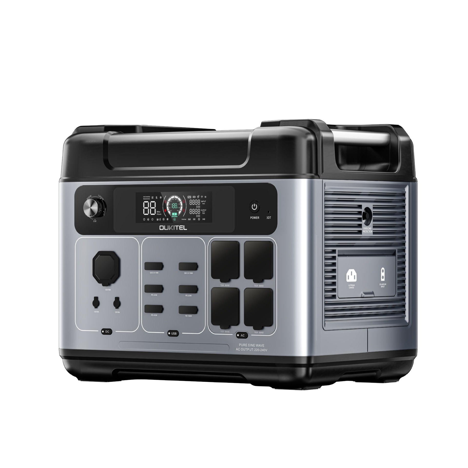 Outdoor Power Supply2400W 2048Wh Portable Power Bank Home Energy Storage Power Supply with APP Control