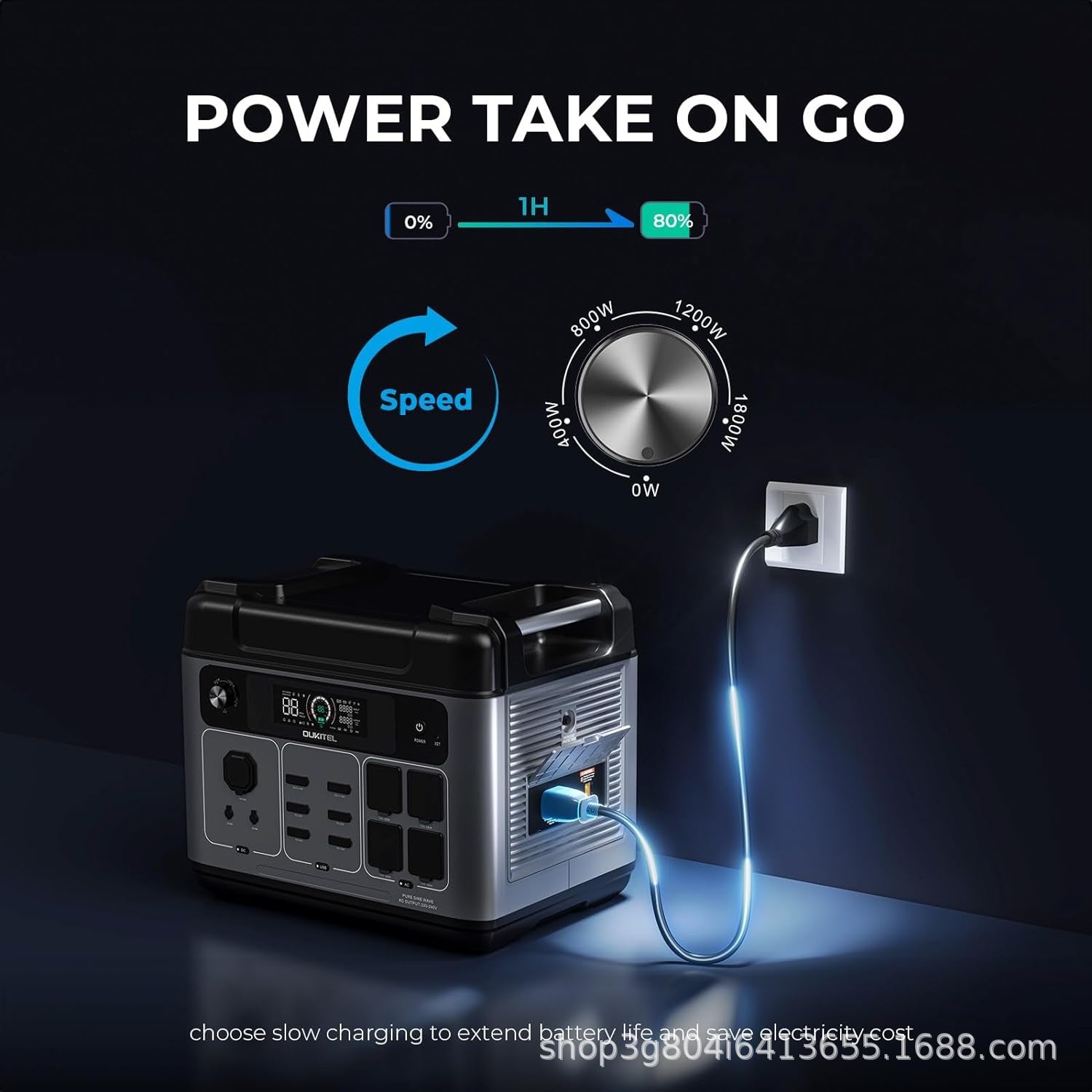Foreign Trade Portable Power Bank2400W High Power2High Power Solar Camping Outdoor Mobile