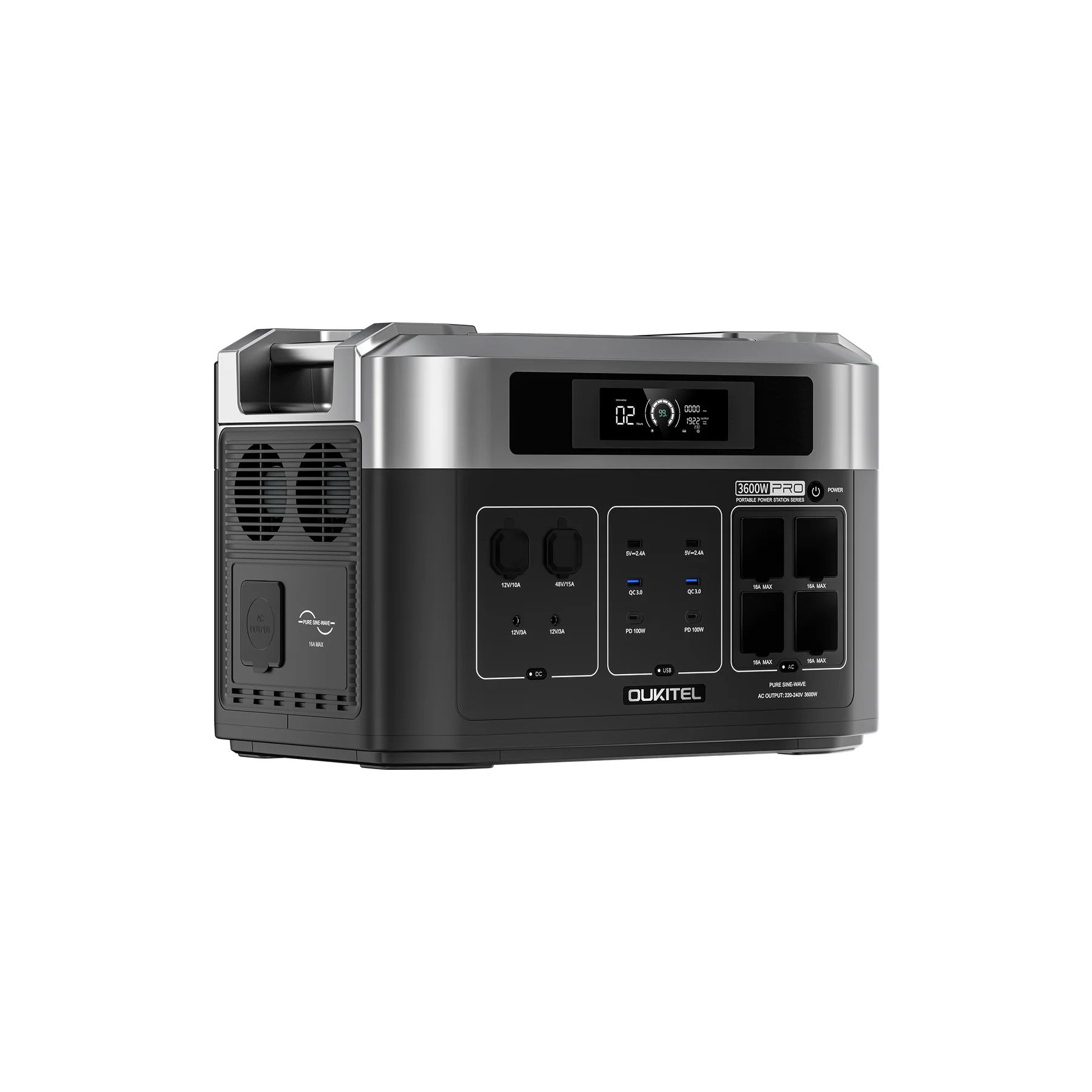 Stackable to16Dielectricity3600W Power outage emergency power supply portable outdoor power source high power