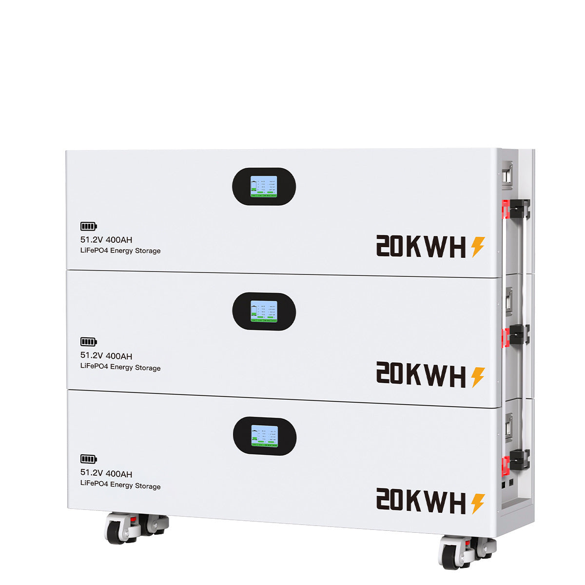 20 40 60 80 KWH Lithium Iron Phosphate Stacked Battery Pack Energy Storage Solar LiFePO4 Battery