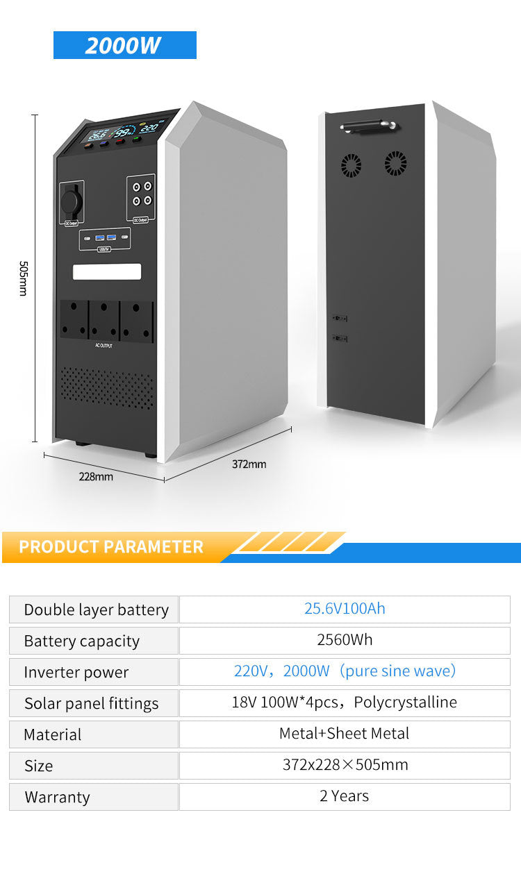 Portable Off Gird Solar Power System For Lighting Solar Pane
