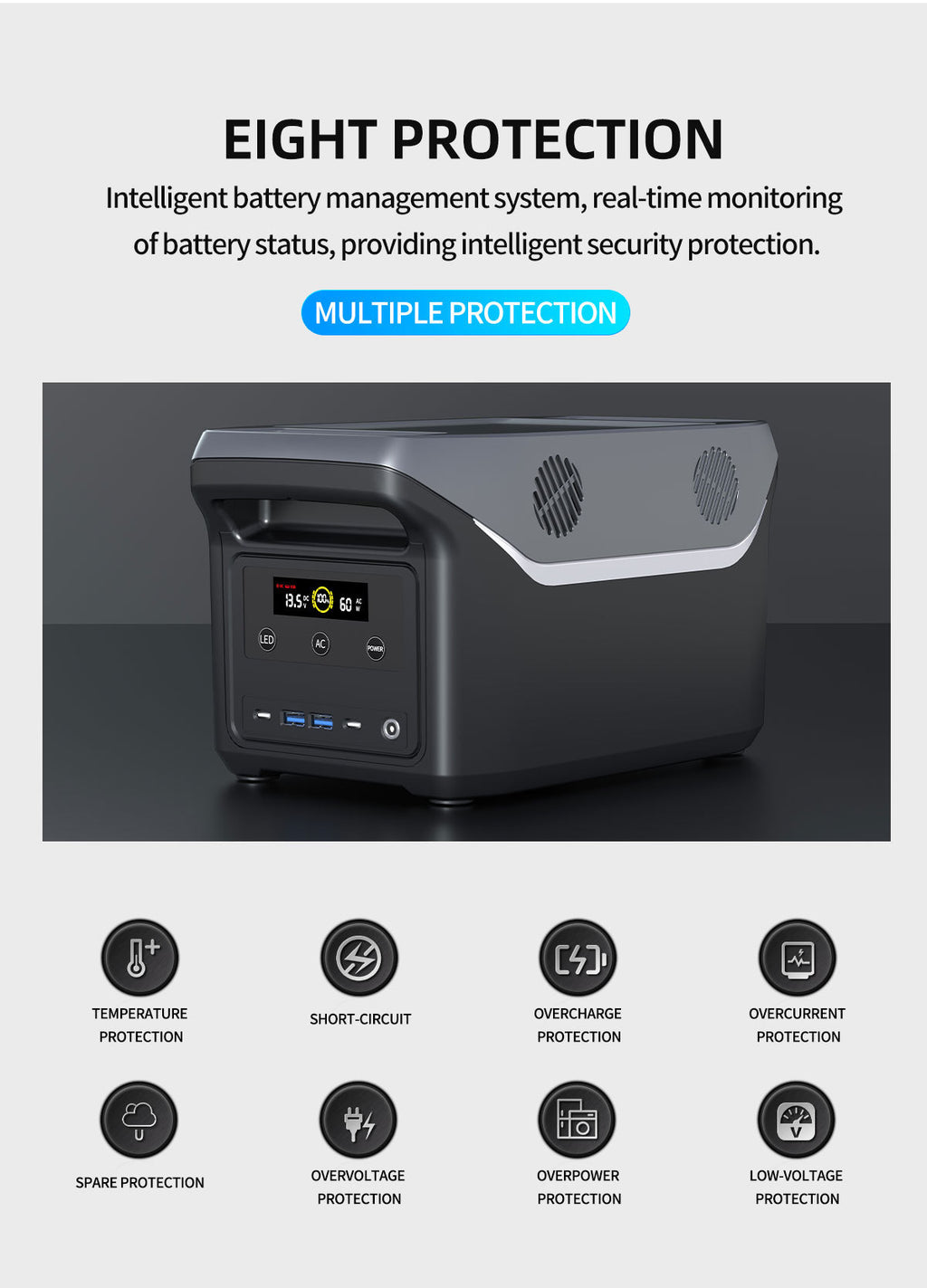 400W solar energy storage inverter fast charging