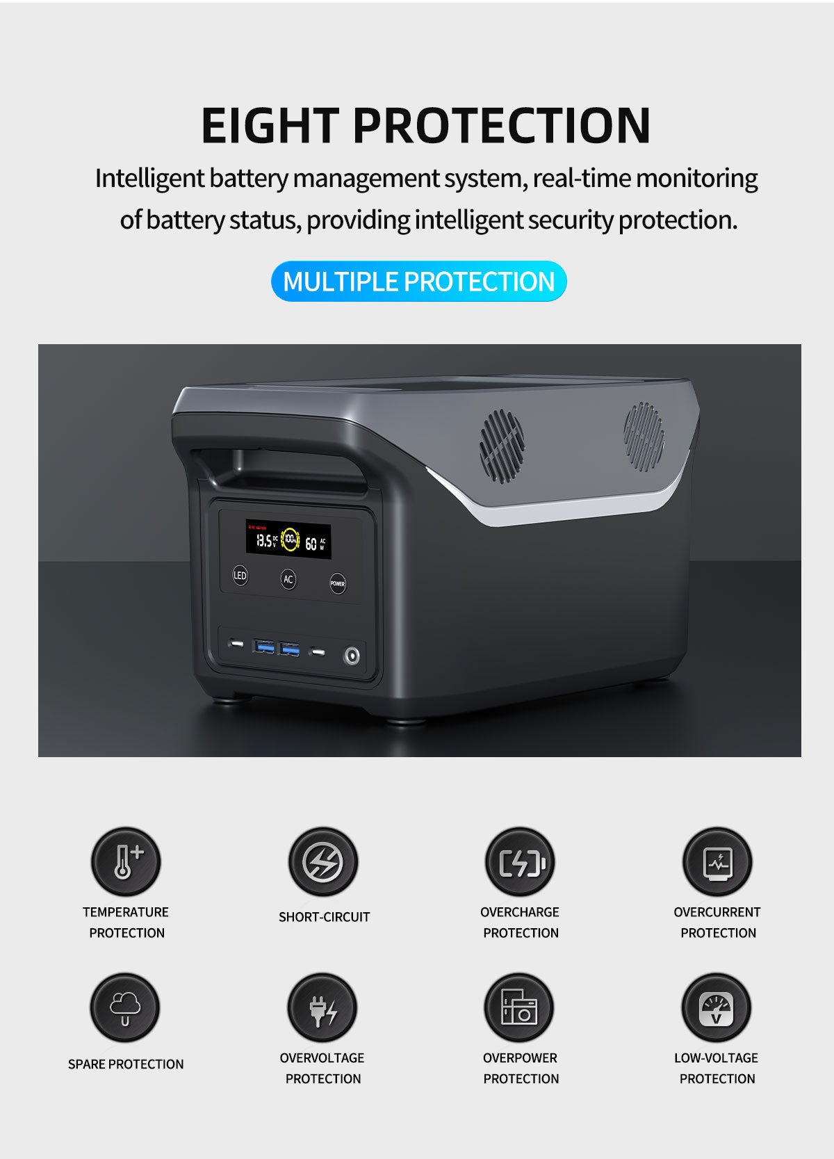 400W solar energy storage inverter fast charging