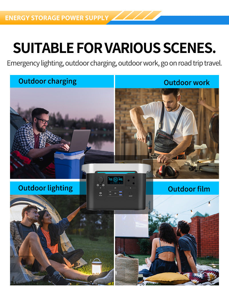 1000w New Outdoor Charging Solar Generator Portable Power St