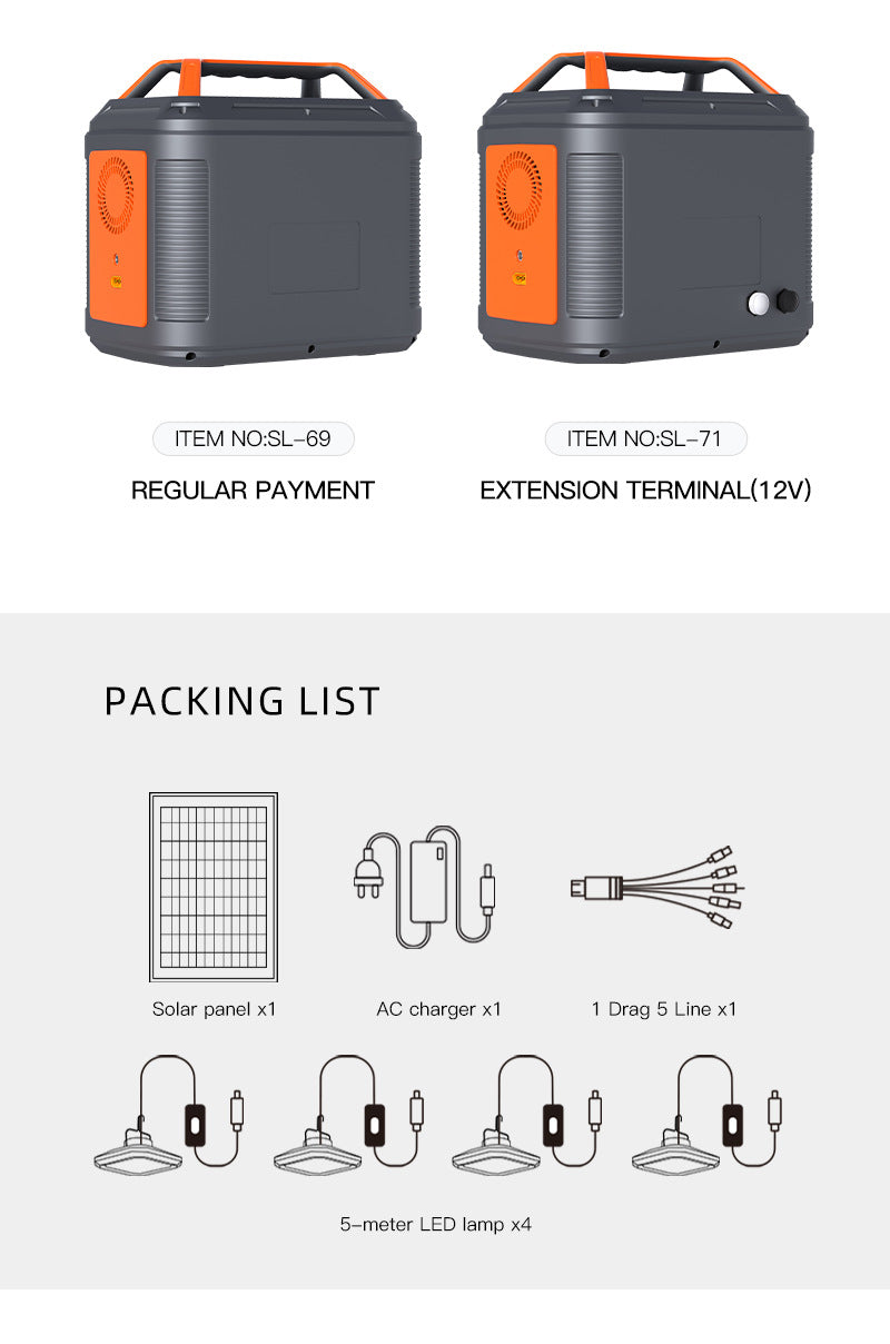 500W solar energy storage system