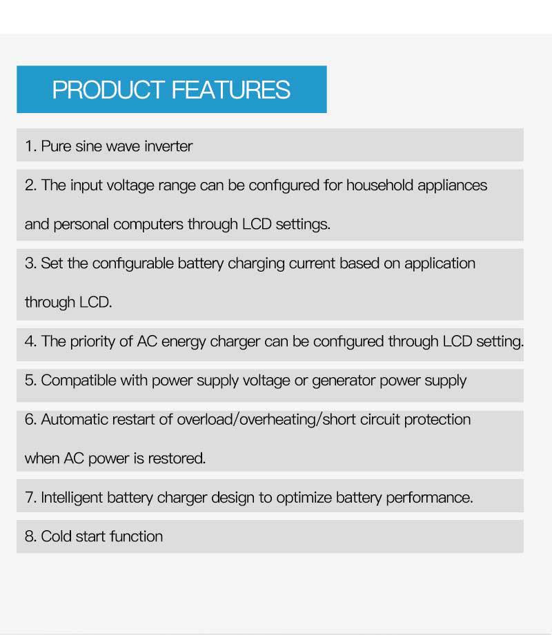 Household Energy Storage Wholesale 3.5kw 5.5kw Solar Inverte