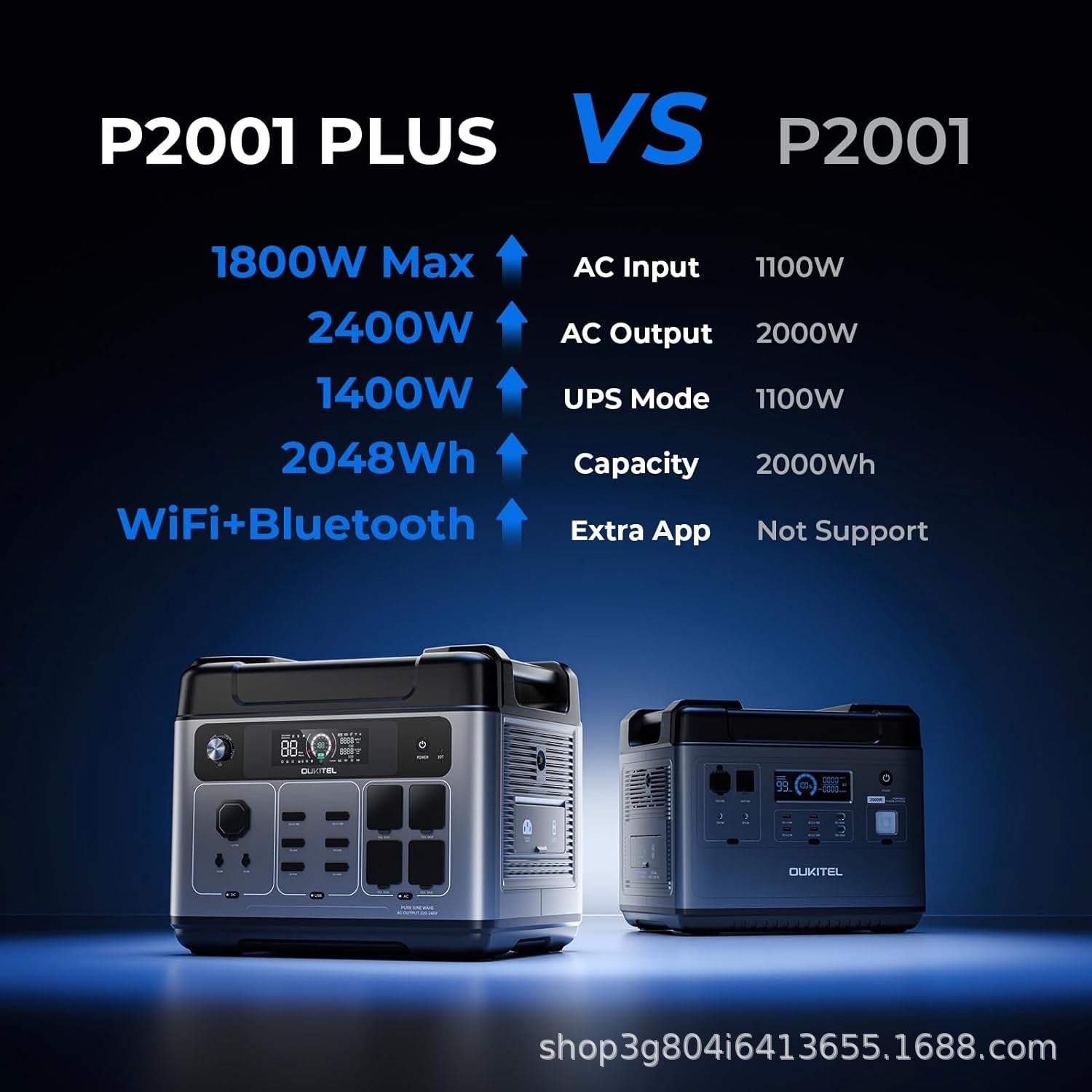 Foreign Trade Portable Power Bank2400W High Power2High Power Solar Camping Outdoor Mobile