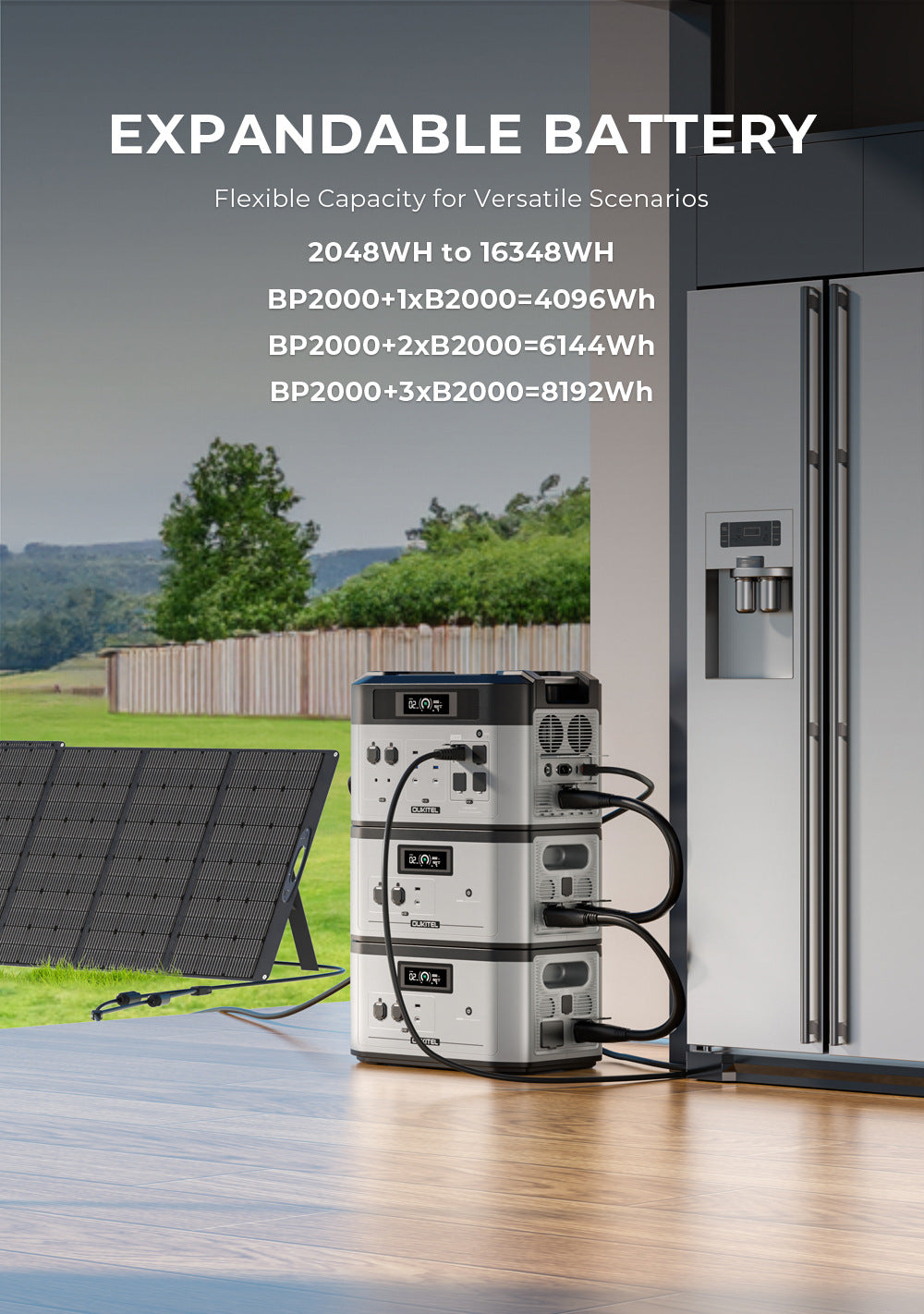Outdoor Power Supply2200W High Power2048Wh Large capacity energy storage emergency portable high power
