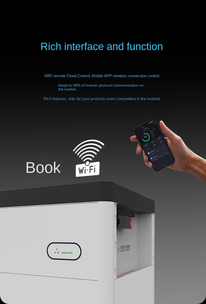 48V51.2V100Ah Low Voltage Stacked 50 Degree Electric New Energy Lithium Iron Phosphate Home Solar Energy Storage Battery
