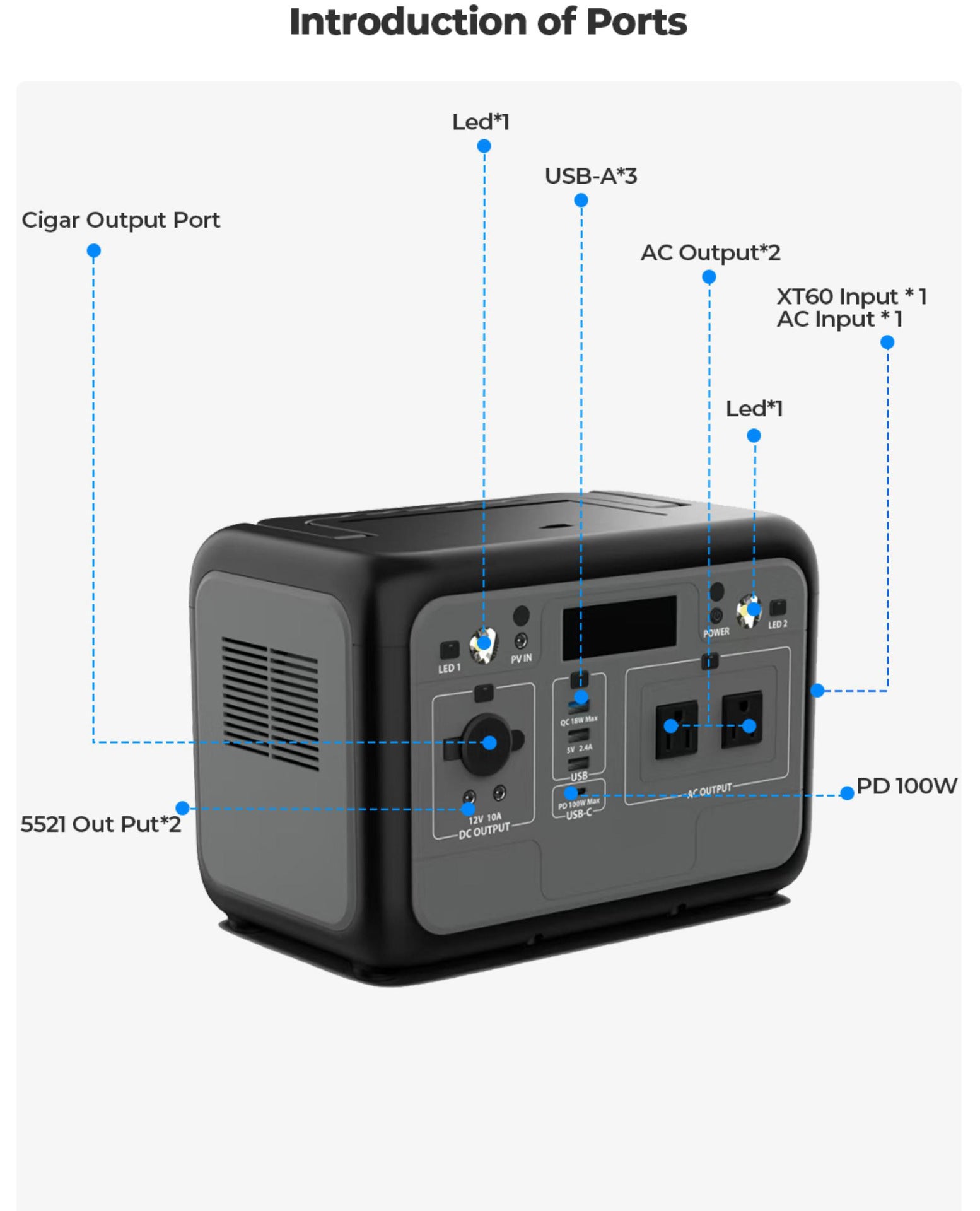 Customization Outdoor Power Supply512Wh Mobile Camping800W Portable Energy Storage Power Bank Rechargeable