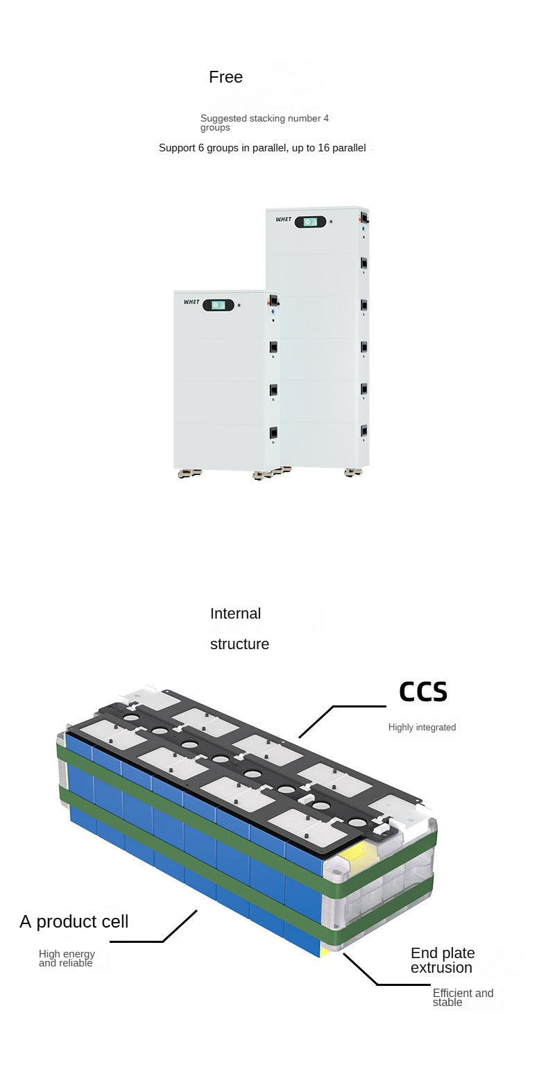 48V51.2V100Ah Low Voltage Stacked 50 Degree Electric New Energy Lithium Iron Phosphate Home Solar Energy Storage Battery