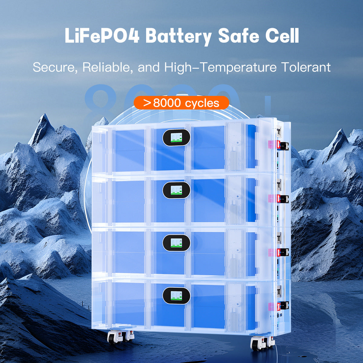 20 40 60 80 KWH Lithium Iron Phosphate Stacked Battery Pack Energy Storage Solar LiFePO4 Battery